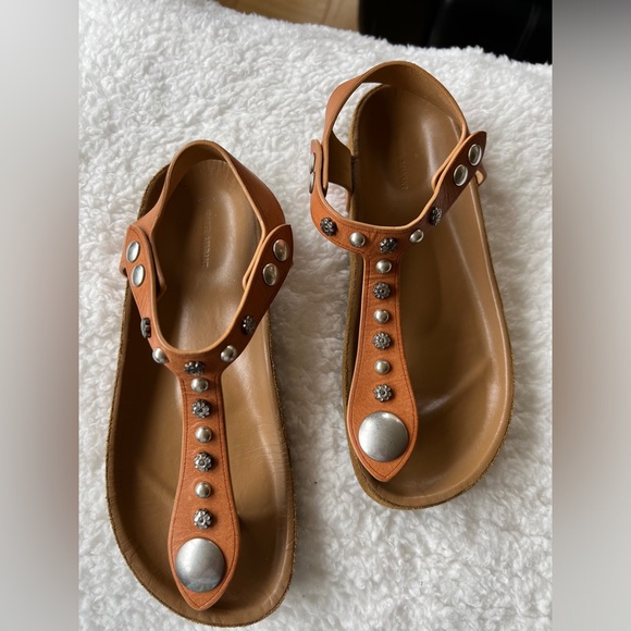 Isabel Marant Enavy Embellished Flat Sandals - Picture 1 of 8